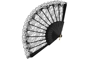 DEGUISE TOI Ventaglio Nero in Pizzo - Nero - Taglia Unica