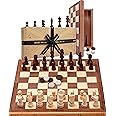 Jaques of London Chess Set & Backgammon Set | Folding Chess Board with Chess Pieces | Backgammon Pieces | Chess Set for Adults Luxury | Since 1795…