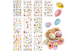JOJOLUXE 300+ (10 Blätter) Easter Stickers, Osterei Hase Aufkleber, Ostern Kinder Stickers, Ei Hase Lamm und Küken Stickers, Osterdekorationen, Osterhasen Geschenke