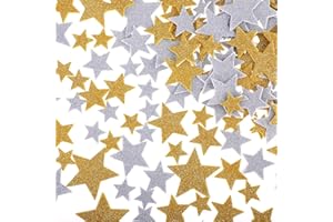 Ouligay 200 calcomanías de espuma de estrella con purpurina, autoadhesivas, decoración de graduación, formas de estrellas, calcomanías brillantes para manualidades, tarjetas, manualidades, álbumes de