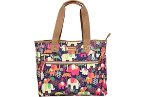 Lily Bloom Satchel Tote Bag| Shoulder Top-Handle Handbags| Large Capacity, Elephant Rain, One Size