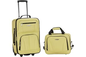 Rockland Juego de Equipaje Vertical Suave de Moda, Verde Lima, 2-Piece Set (14/19), Juego de Equipaje