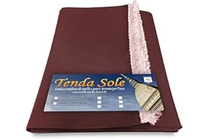 Tex family TENDA SOLE DA ESTERNO GIARDINO BALCONE UNITO MARRONE confezionata LARGA 2 METRI - Cm. 200 x 250
