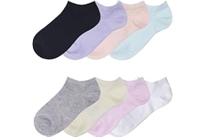 DEBAIJIA 8 Pares Calcetines Cortos Calcetines de Tobilleros Barco Casual Para Hombre Mujer Algodón Rico Deporte Gimnasio Transpirable Durable Cómodo