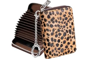 FurArt Cartera para Tarjetas de crédito, con Cremallera, para Hombres y Mujeres, Bloqueo RFID, Cartera Llavero, tamaño Compacto