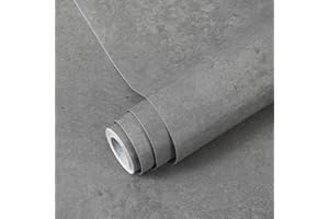 Decoroom Samoprzylepna plastikowa rolka 30 x 300 cm, szara folia winylowa, wodoodporna, odklej i przyklej, tapeta, samoprzylepna, matowy efekt betonu, do sypialni, salonu, naklejki na meble