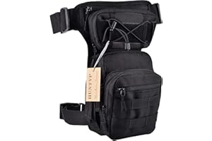 ‎HUNTVP Huntvp Militär Beintasche Motorrad Taktische Oberschenkeltasche MOLLE Hüfttasche Herren Tactical Leg Bag Bein Taschen Wasserabweisend Gürteltasche für Sport Wandern Outdoor