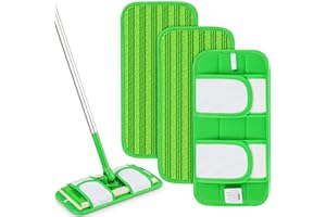 Reusable Mop Pads for Flash Speedmop: Papclean Microfibre Speed Mop Refill Wipes Washable Wet Cloth Heavy Duty Dry Pads Replacement for Household Kitchen All Purpose Floor Cleaning