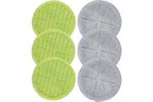 CUCKYZIRL Mop Replacement Pads -16cm Replacement Floating Mop Refill Microfibre Pads - 6 PCS Reusable Steam Floor Cleaning Pads for Home Kitchen Floor Cleaning Steam Mop