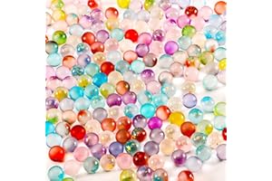Editbar 200 Stück Murmeln für Glasmurmeln,10MM Murmeln Bunt Glasmurmeln, Flipper-Bahnspiel, Möbeldekoration, Farbige Glasmurmeln für Jungen und Mädchen,Aquariummöbeldekoration