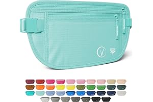 VANTAMO Money Belt for Travel - Security Fanny Pack for Phone, Money, Passport, & More with Anti Theft RFID Protection - Slim Under Clothes Hidden Wallet Holder Bag - Unisex Travel Waist Pouch for Women & Men