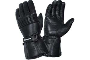 WESTWOOD FOX Motorbike gloves Thinsulate Thermal Motorcycle Leather Gloves Waterproof Winter Summer, mens gloves.