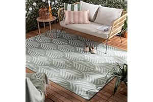 ‎FRAAI | HOME & LIVING FRAAI | Home & Living In- & Outdoor Teppich - Summer Leaves Grün - Wetterfest - Polypropylen - Flachgewebe - Wohnzimmer, Balkon, Garten/Terrasse, Flur - Terrasse - Rug