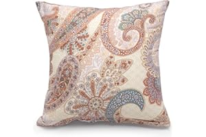 ‎ATSENSE ATsense 2er Set Kissenbezug 40x40 cm - 100% Baumwolle, Mandelmilch und Braun Kopfkissenbezug mit Reißverschluss, ÖkoTex Zertifiziert Superweicher Premium und Hypoallergen Kissenhülle