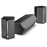 FIFINE AmpliGame A22 RGB Gaming Hoparl&ouml;r - Subwoofer'lı PC Ses Sistemi - 3.5mm AUX Girişli - Masa&uuml;st&uuml; ve TV Uyumlu