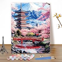 Kit Peinture Par Numéros Adulte MEIYUDA Avec Cadre - Toile 30x40cm, Peintures Acryliques, Pinceaux, Loisir Créatif