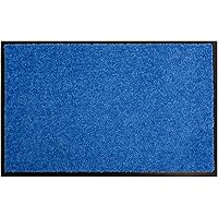 Primaflor - Ideen in Textil Schmutzfangmatte CLEAN – Blau 40x60 cm, Waschbare, rutschfeste, Pflegeleichte Fußmatte…