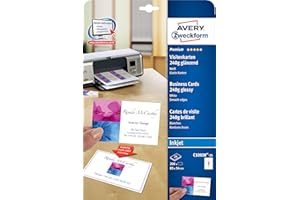 AVERY ZWECKFORM Avery Quick&Clean, Carta lucida 220 g/m2, 25 pezzi, colore: Bianco