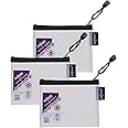 Snopake A6 High Capacity EVA Mesh Zippa-Bag [Pack of 3] 150 x 120 mm - Transparent/Black [15856]