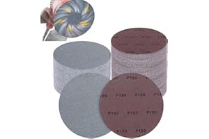 PMIQSA 25Pcs 225mm Sanding Discs 120 Grit, Ceramic Mesh Sandpaper Hook and Loop Sander Pads for Drywall Efficient Dust Removal Random Orbital Sander