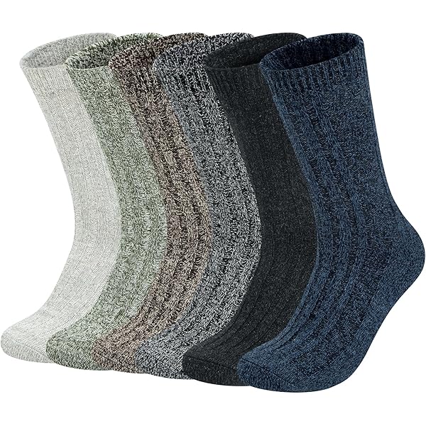 Highcamp Lot De 2 Paires De Chaussettes Thermiques En Laine Mérinos Mélangée Sans Couture Pour