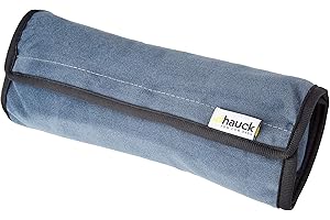 Hauck Cushion Me Cuscino Cintura Sicurezza Bambini e Adulti, Cuscino Supporto Testa, Sicurezza in Auto, Cuscino Ovetto, 2 Pezzi, 28 x 10 x 7 cm, Grigio