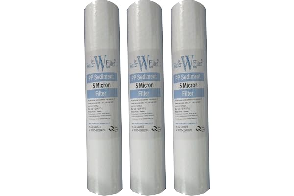 Omvänd osmos förfilter 20 tum PP-sediment 5 mikron vattenfilter – 3-pack passar alla 50 cm vattenfilterhöljen/vattenmatad pol