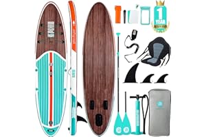 Niphean Paddle Gonflable Adulte avec Accessoires Stand up Paddle Gonflable, Siège de Kayak et Pagaie Paddle Double Usage, 320cm Paddle Gonflable Adulte 2 Personnes pour Adultes de Tous Niveaux