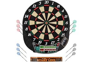 Ultrasport Diana eléctrica, con y sin Puertas, máquina de Dardos para hasta 16 Jugadores, Incluye línea de Tiro, 12 Dardos y 100 Puntas Blandas, Adecuada para Fiestas y Noches de Juego