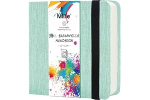 Mlife Fyrkantigt Dubbelsidigt Skissblock I Akvarellpapper, 100% Bomull, 300 G/M², Syrafritt, Akvarellblock Perfekt För Konstä