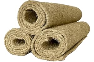 PEMMIPRODUCTS Roedores de alfombra de 100% de Cáñamo, 100 x 50 cm, 5 mm de grosor, 3 Pack (Eur 6,32/pieza), Matte adolescente Adecuado como jaula suelo bedeckung por ejemplo para conejos, cobayas, hámster, degus, ratas y otros roedores.