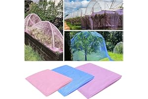 ‎SESAMIS SESAMIS Gemüsenetz Garten, Insektennetz, Gemüsegarten-Insektennetz, Pflanzenschutznetz, Gartenschutznetz Buntes, (Rosa 1,5 x 2m, Blau 2 x 2m Lila 2,5 x 2m)