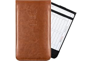 Handy Picks Soporte de cuero para tarjeta de puntuación de golf, cubierta de libro Yardage | Tarjeta de puntuación n lápiz incluido