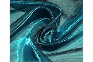 THEFABRICTRADE Premium Crystal Organza Voile Fancy Dress Costume Decorations Fabric 150cm Wide/Sold by The Metre (TT-05 Electric Blue)