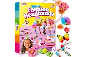 Klever Kits Stirnband-Bastelset für Mädchen, Kinder-Stirnbänder, DIY-Haar-Accessoires für Mädchen, Kinder-Bastelarbeiten, machen Sie Ihre eigenen Haar-Accessoires, Geburtstagsgeschenke im Alter von 5