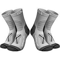 Premium Wandersocken aus Merino Wolle - [2 Paar] - Profi Trekkingsocken zum Wandern - Outdoor Socken für Damen, Herren…