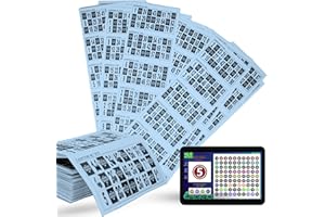 DECEVI 300 Cartones de Bingo Troquelados de 90 Bolas Reutilizables + Juego de Bingo Online Gratuito | Cartones sin repertir | Juegos de Mesa Tradicionales, Juego en Familia, Amigos, Navidad (300 Azul)