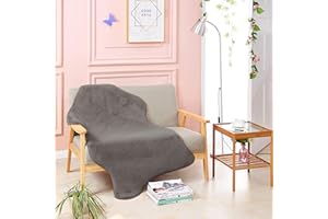 ‎TEPPICH WÖLKCHEN Teppich Wölkchen Fellteppich, Kunstfell Teppich Waschbar, Hasenfell Imitat, Kaninchenfell, Kurzfell - Flauschiger Teppich, Bettvorleger, Teppich Fell, Fell für Sofa - Dunkelgrau - Fell 80x120cm