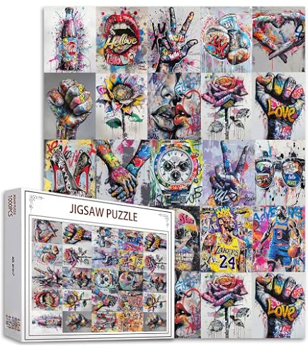 Puzzle 1000 Pièces Street Art Banksy - Défi Adulte - Décoration Murale Colorée - 70x50cm