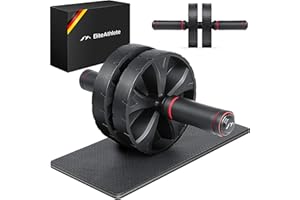 ‎ELITEATHLETE EliteAthlete Bauchroller Bauchmuskeltrainer - Bauchtrainer für Zuhause - Bauch Weg Abdominal Trainer - AB Wheel Roller inkl. gepolsterter Kniematte