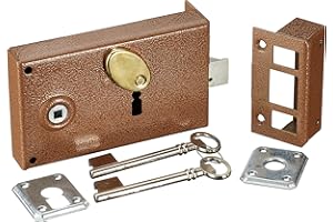 Bricard 1901 Serrure en applique horizontale fouillot Façon gorge réversible tirant/Poussant 140x85 droite, Brun