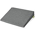 Beautissu Dimensionally Stable Wedge Cushion with Non-Slip Cover Washable & Zip Ergonomic Driver Seat Cushions for Home Office Chair 37x33.5 cm Light Grey BeauErgo