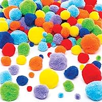 Baker Ross AW366 Rainbow Colours Pom Value Pack of 200)