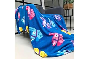 ‎CHARACTER WORLD Fortnite Lama Kuscheldecke 160x200 cm · Coral Fleece-Decke Fortnite Figuren Lama Fanartikel für Kinder und Teenager · Tagesdecke · Überwurf