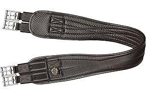 T TEKE Sangle profilée sans frottement pour Chevaux, Construction en Mousse PVC gaufrée avec Double Face en Coton élastique et Boucles en Acier Inoxydable (96,5-142,2 cm)