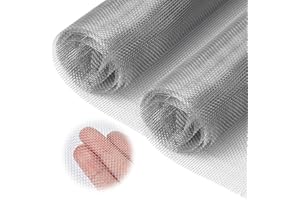 GOODENGFULL 2 Pieces Mouse Mesh Vole Mesh Perforated Sheet Insect Screen Window Wire Mesh Mesh Fly Screen Stainless Steel Perforated Sheet Stainless Steel Insect Protection Mesh Metal Mesh 30 x 120 cm for