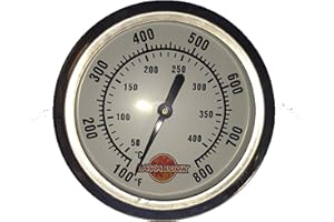 LAVALOCK Total Control BBQ 2-5/8" BBQ Smoker Thermometer Temp Gauge