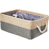 Mangata Boîte de Rangement Pliable en Tissu avec Les poignées, Lot de 3