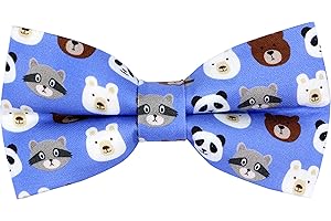 OCIA Pajaritas Hombre Originales Pajarita De Algodón Con Diseño De Animales De Dinosaurios Pre-Atado Para Adultos Niños