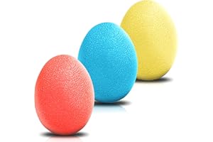 Kurtzy Lot de 3 Balle Reeducation Main TPE-Boule Antistress de Dureté Différente -Mousse Reeducation Balle pour Adulte et de Enfant -Exerciseur De Doigts - Main Entraîneur - Massage et de Renforcement